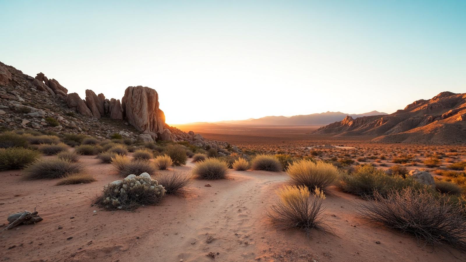 Chaparral trail in the North Etiwanda Preserve at golden hour
