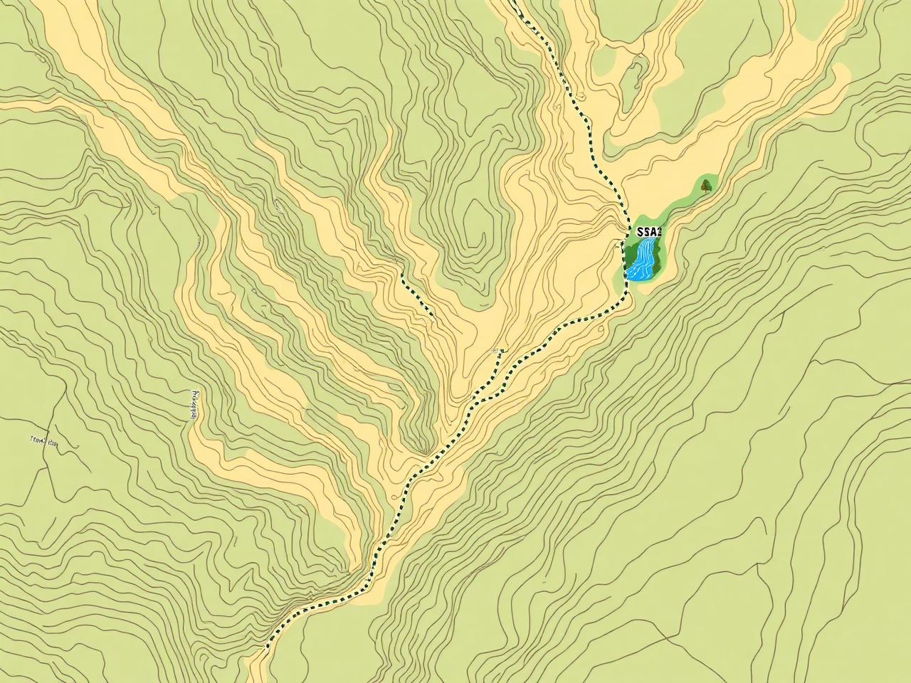 Topographic map of North Etiwanda Preserve trails